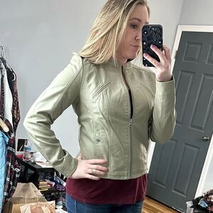 NWT Vero‎ Moda Taupe Faux Leather Jacket